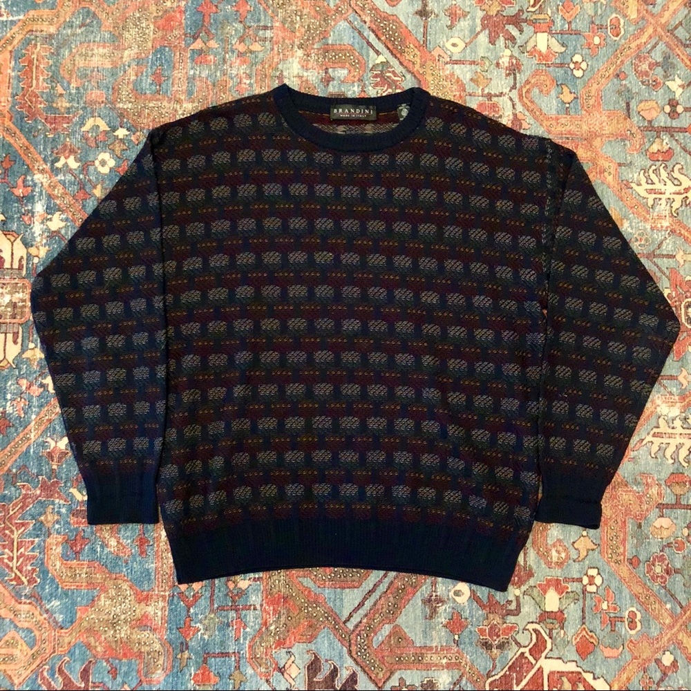 Navy Patterned Sweater